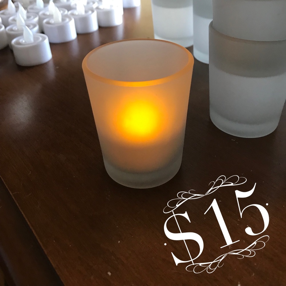 Frosted votive holders
